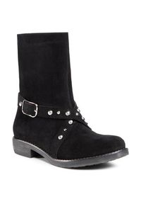 QUAZI Botki QZ-60-05-000962 Czarny. Kolor: czarny. Materiał: zamsz, skóra