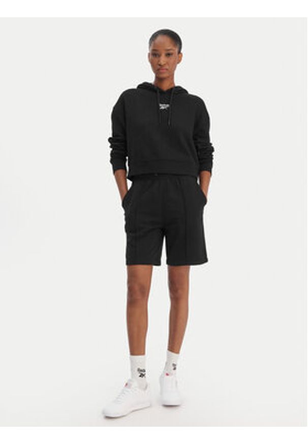 Reebok Szorty sportowe Sasha RK25510CCW Czarny Regular Fit. Kolor: czarny. Materiał: bawełna, syntetyk