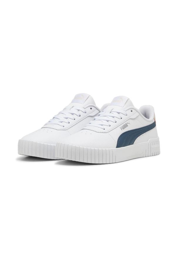 Buty damskie Puma Carina 2.0. Okazja: na plażę. Kolor: biały, wielokolorowy, różowy, szary. Sezon: lato. Sport: tenis