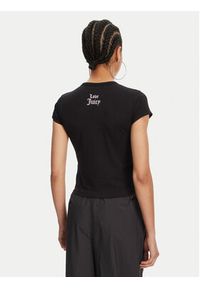 Juicy Couture T-Shirt Hibiscus JCGCT125041 Czarny Slim Fit. Kolor: czarny. Materiał: bawełna #5