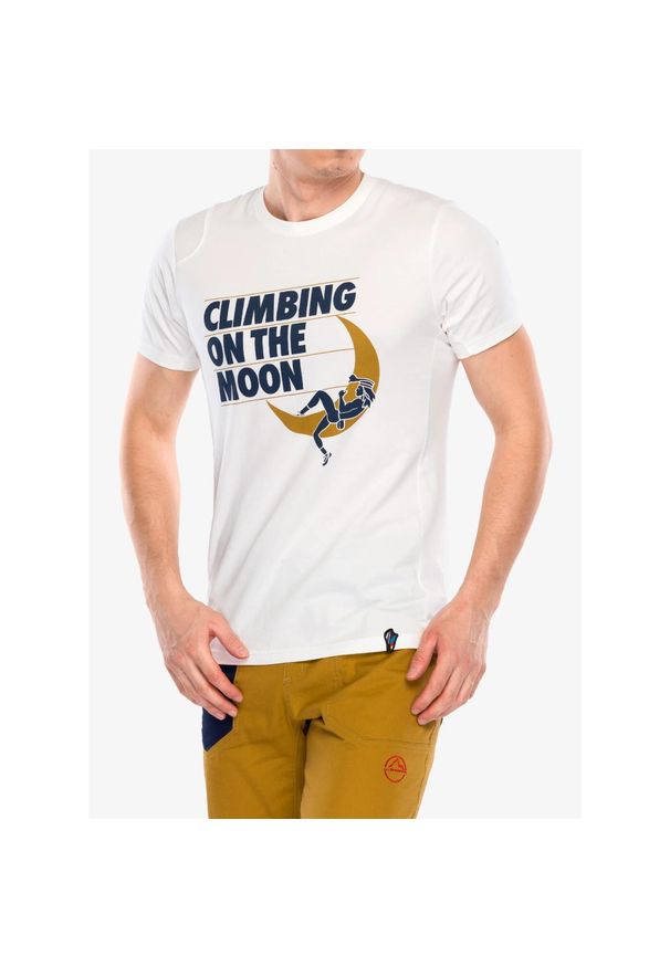 LA SPORTIVA - Koszulka wspinaczkowa męska La Sportiva Moon Rock T-Shirt. Kolor: biały