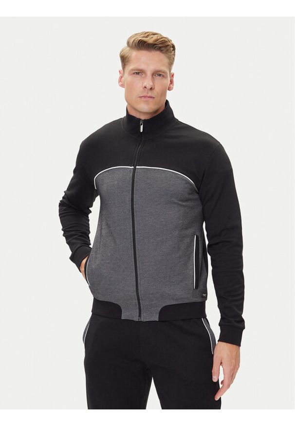 BOSS Bluza 50545567 Czarny Regular Fit. Kolor: czarny. Materiał: syntetyk, bawełna