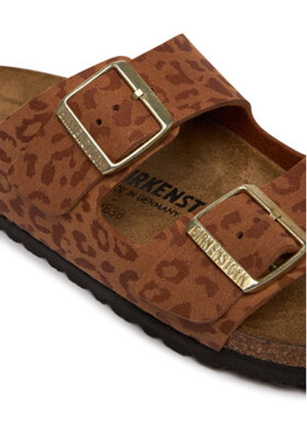 Birkenstock Klapki Arizona 1031926 Brązowy. Kolor: brązowy. Materiał: skóra