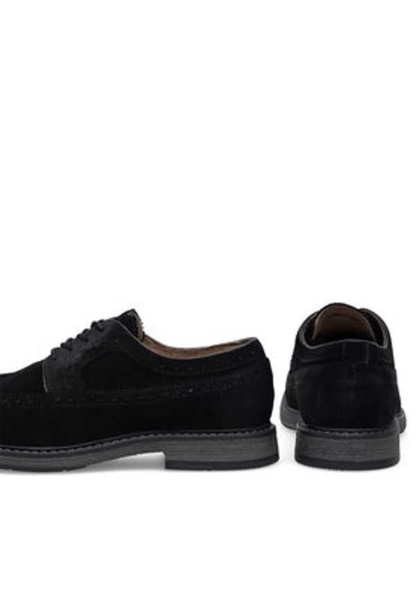 Gino Rossi Półbuty ADAMO-01 MI08 Czarny. Kolor: czarny. Materiał: zamsz, skóra