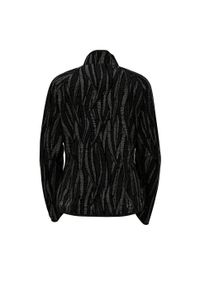 Kurtka do biegania damska Odlo Jacket ESSENTIAL LIGHT PRINT. Kolor: wielokolorowy, czarny, szary. Wzór: nadruk
