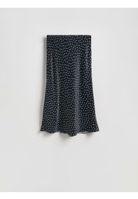 Reserved - Spódnica z wiskozy - czarny. Kolor: czarny. Materiał: wiskoza. Wzór: gładki #1