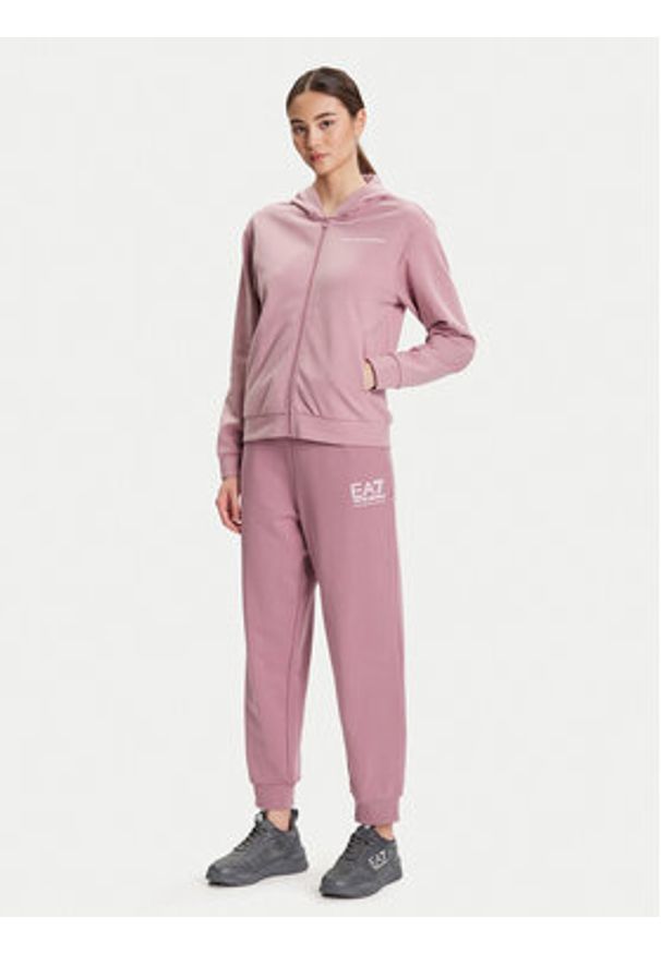 EA7 Emporio Armani Spodnie dresowe 7W000418 AF12473 UA272 Różowy Regular Fit. Kolor: różowy. Materiał: bawełna
