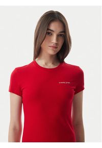 Tommy Jeans T-Shirt Ess Logo DW0DW23479 Czerwony ciemny Slim Fit. Kolor: czerwony. Materiał: bawełna #3