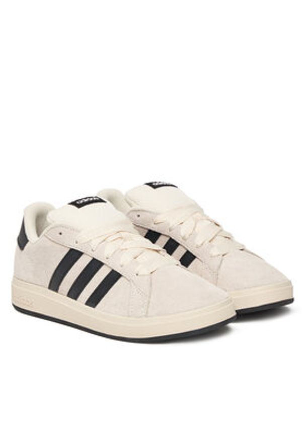 Adidas - adidas Sneakersy Grand Court 00S JR5569 Beżowy. Kolor: beżowy. Materiał: zamsz, skóra