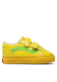 Vans Tenisówki Old Skool V Harb VN0A4VJJBK21 Żółty. Kolor: żółty. Materiał: skóra, lakier #1