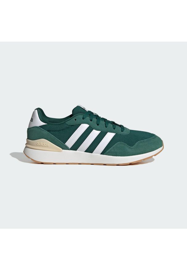 Adidas - Buty Run 60s 4.0. Kolor: wielokolorowy, biały, beżowy, zielony. Sezon: lato. Sport: bieganie
