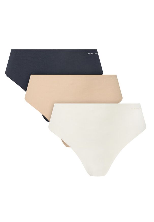 TOMMY HILFIGER - Tommy Hilfiger Komplet 3 par stringów UW0UW05969 Kolorowy. Materiał: bawełna. Wzór: kolorowy