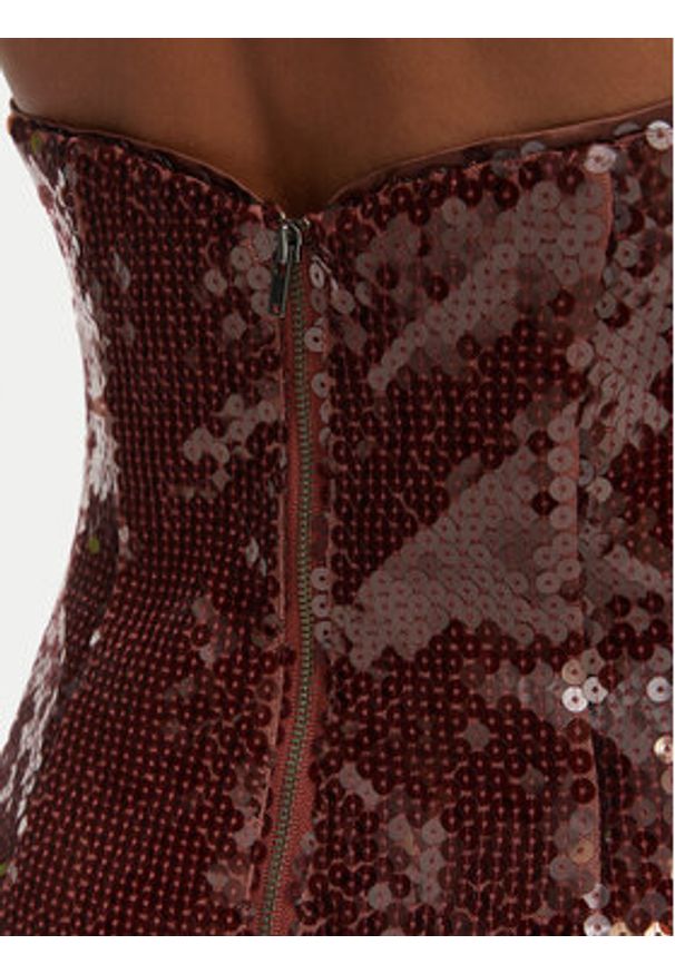 BARDOT - Bardot Sukienka koktajlowa Nevelle 59857DB2 Bordowy Slim Fit. Kolor: czerwony. Materiał: syntetyk. Styl: wizytowy