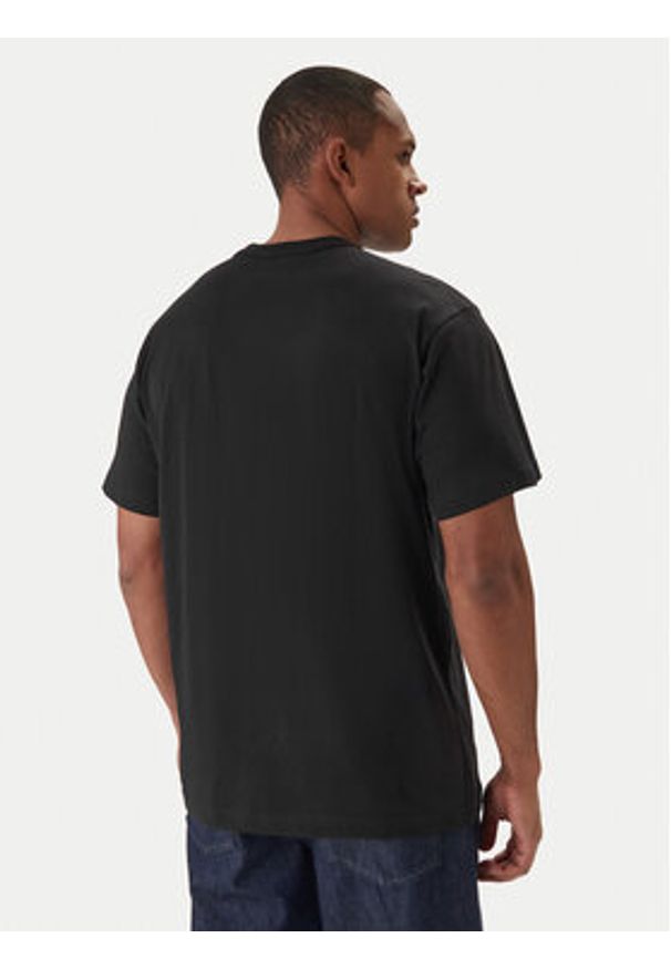 Versace Jeans Couture T-Shirt 80GAHT17 CJ00T Czarny Regular Fit. Kolor: czarny. Materiał: bawełna