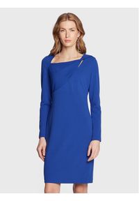 DKNY Sukienka codzienna DD2J141A Niebieski Regular Fit. Okazja: na co dzień. Kolor: niebieski. Materiał: syntetyk. Typ sukienki: proste. Styl: casual #1