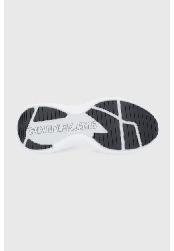 Calvin Klein Jeans - Buty. Nosek buta: okrągły. Kolor: biały. Materiał: guma. Obcas: na platformie