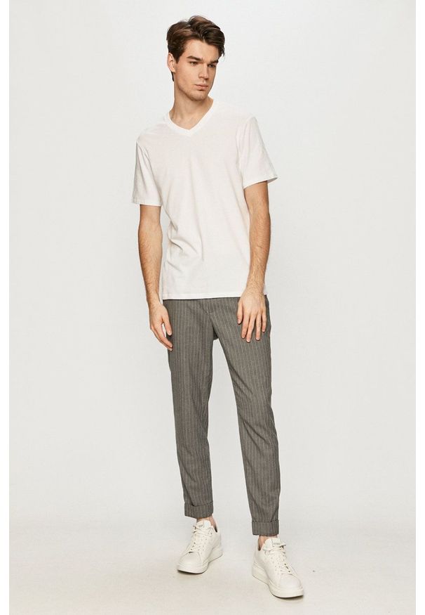 Ted Baker - T-shirt (3-pack). Okazja: na co dzień. Kolor: biały. Materiał: dzianina. Wzór: gładki. Styl: casual