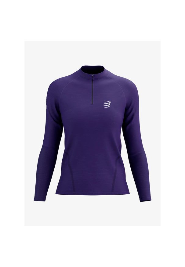 Bluza do biegania damska Compressport Trail HZ LS Tshirt W. Kolor: fioletowy. Sport: bieganie