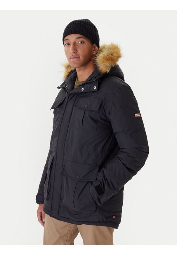 Hunter Parka Angus HARM0018252 Czarny Regular Fit. Kolor: czarny. Materiał: syntetyk