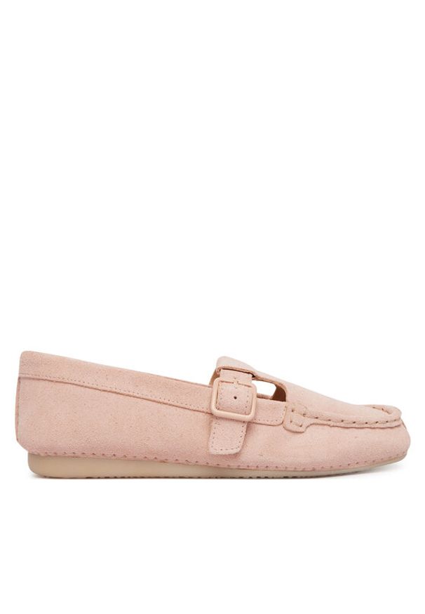 Clarks Mokasyny Freckle Tbar 26185904 Różowy. Kolor: różowy. Materiał: skóra, zamsz