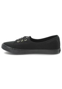 Trampki damskie Lee Cooper, cholewka z materiału tekstylnego elastyczne sznurówki na płaskiej podeszwie, czarne, LCW-26-02-4045L SVL-395. Okazja: na co dzień, na spacer. Zapięcie: sznurówki. Kolor: czarny. Materiał: materiał. Szerokość cholewki: normalna. Obcas: na płaskiej podeszwie. Styl: casual, elegancki #5