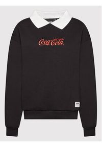 Local Heroes Bluza COCA-COLA Collar LHCCS008 Czarny Oversize. Kolor: czarny. Materiał: syntetyk