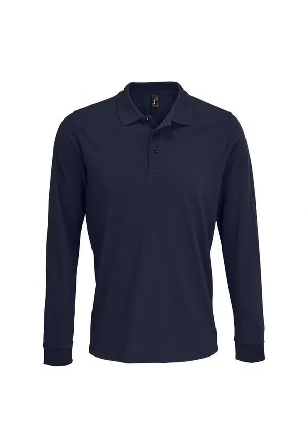SOL'S - Koszulka Polo Z Długim Rękawem Dla Dorosłych Unisex Polycotton. Okazja: na co dzień. Typ kołnierza: polo. Kolor: niebieski. Długość rękawa: długi rękaw. Długość: długie. Styl: casual