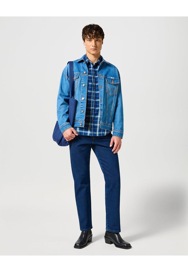 Wrangler - WRANGLER MĘSKA KOSZULA 1 PKT SHIRT GREEN INDIGO 112357231 W5X2017327