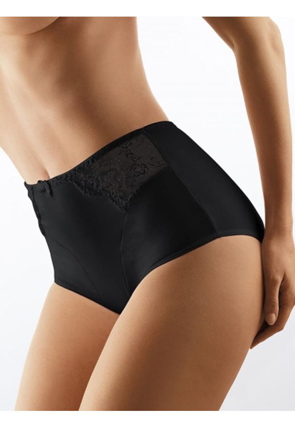 Figi Model BBL 054 Black - Babell. Materiał: bawełna, koronka, elastan. Wzór: gładki