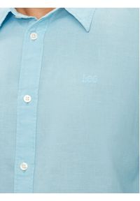 Lee Koszula Patch 112349050 Niebieski Regular Fit. Kolor: niebieski. Materiał: bawełna, len