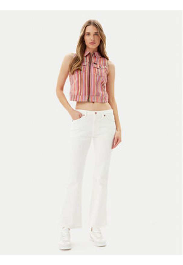 Wrangler Kamizelka 112362848 Różowy Slim Fit. Kolor: różowy. Materiał: bawełna