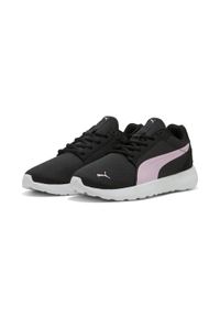 Puma - Damskie sneakersy SOFTRIDE Cosmic PUMA Black Pale Pink. Kolor: czarny, różowy, wielokolorowy. Materiał: skóra, syntetyk, nubuk. Szerokość cholewki: normalna