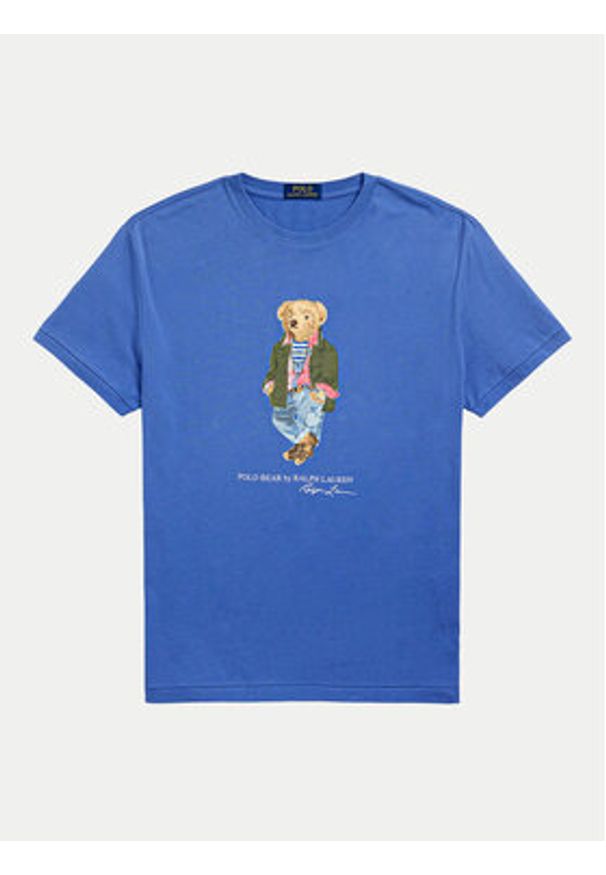 Polo Ralph Lauren T-Shirt 710958193001 Niebieski Regular Fit. Typ kołnierza: polo. Kolor: niebieski. Materiał: bawełna
