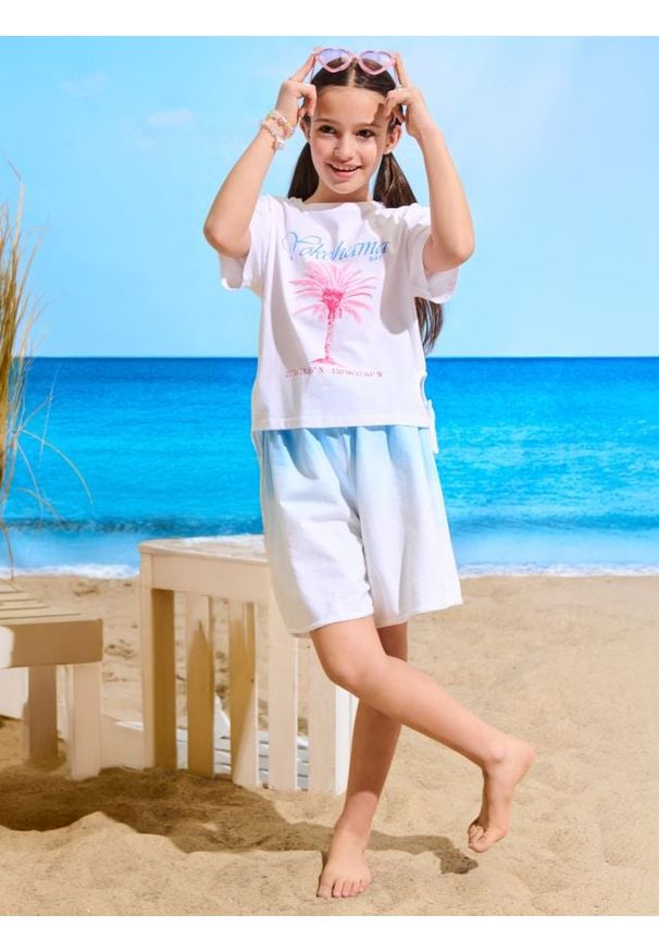 Sinsay - Koszulka z ozdobnymi wycięciami - biały. Kolor: biały