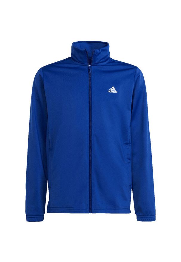 Adidas - Dres dla dzieci adidas Essentials Big Logo Track Suit. Kolor: wielokolorowy, niebieski, czarny. Materiał: dresówka