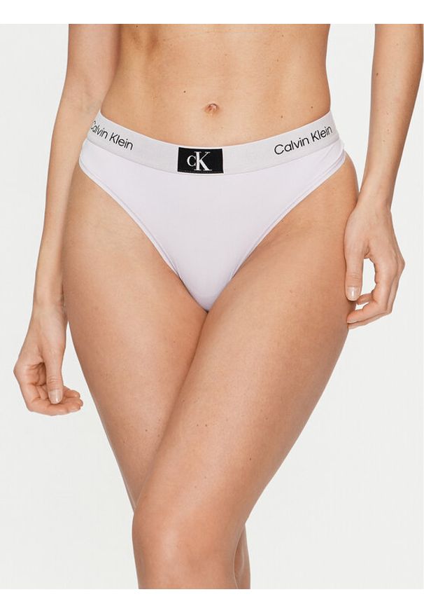 Calvin Klein Underwear Stringi 000QF7248E Fioletowy. Kolor: fioletowy. Materiał: syntetyk