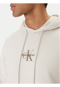 Calvin Klein Jeans Bluza LV04RD243G Beżowy Regular Fit. Kolor: beżowy. Materiał: bawełna #4