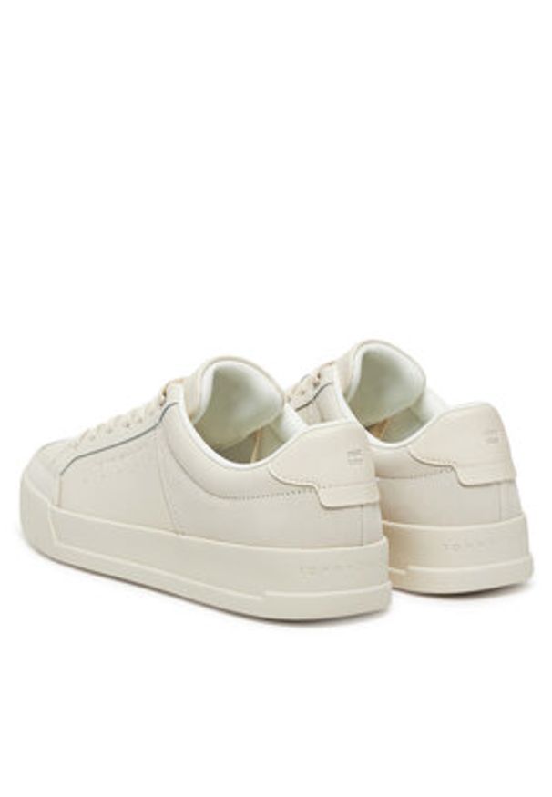 TOMMY HILFIGER - Tommy Hilfiger Sneakersy Court Mix Lnubuck FM0FM05410 Beżowy. Kolor: beżowy. Materiał: skóra