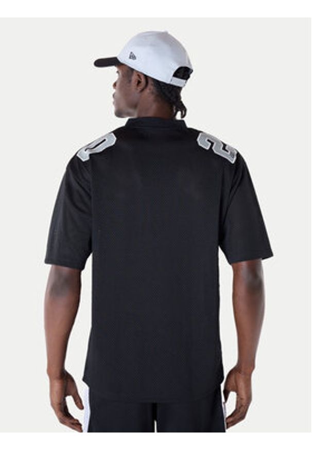 New Era T-Shirt NFL Las Vegas Raiders Mesh Graphic Jersey 60596386 Czarny Regular Fit. Kolor: czarny. Materiał: syntetyk