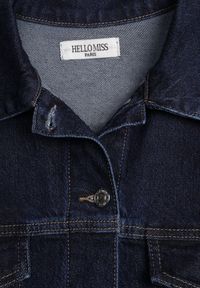 Born2be - Granatowa Jeansowa Kurtka z Bawełną o Kroju Oversize Vimiloria. Okazja: na spacer, na co dzień. Kolor: niebieski. Materiał: bawełna, jeans. Styl: casual #3