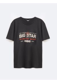 Big-Star - Koszulka męska z nadrukiem z kolekcji Authentic czarna Enifer 906. Kolor: czarny. Materiał: dzianina. Wzór: nadruk. Styl: retro, vintage