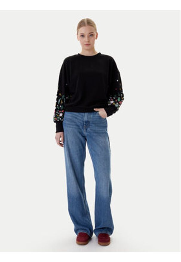 only - ONLY Bluza Brooke 15216364 Czarny Regular Fit. Kolor: czarny. Materiał: bawełna