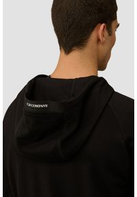 C.P. Company - C.P. COMPANY Czarna rozpinana męska bluza Hooded Open, Rozmiar L. Kolor: czarny. Materiał: bawełna. Wzór: jednolity
