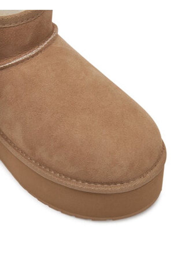 EMU Australia Śniegowce Stinger Micro Flatform W13082 Beżowy. Kolor: beżowy. Materiał: skóra