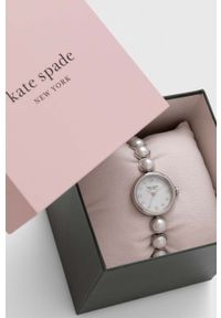 Kate Spade zegarek damski kolor srebrny. Kolor: srebrny. Materiał: materiał #2