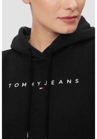 Tommy Jeans - TOMMY JEANS Czarna damska bluza. Kolor: czarny