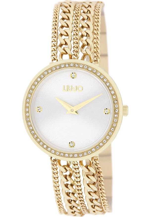 Zegarek Liujo Zegarek damski LIU JO TLJ1832 CYRKONIE złoty. Kolor: złoty