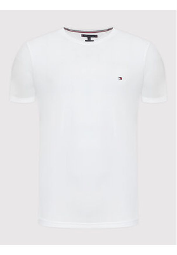 TOMMY HILFIGER - Tommy Hilfiger T-Shirt Core Stretch MW0MW27539 Biały Slim Fit. Kolor: biały. Materiał: bawełna