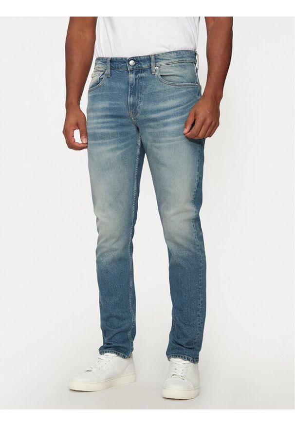 Calvin Klein Jeans Jeansy J30J326361 Niebieski Slim Fit. Kolor: niebieski