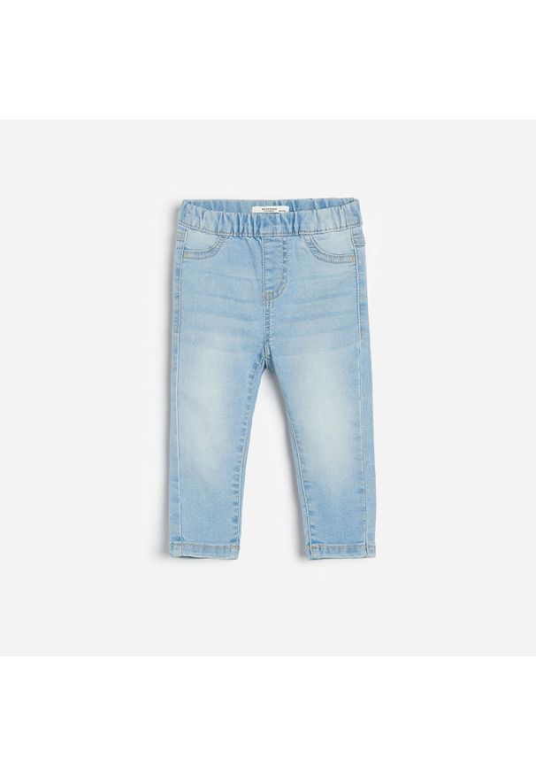 Reserved - Jeansowe legginsy - Niebieski. Kolor: niebieski. Materiał: jeans